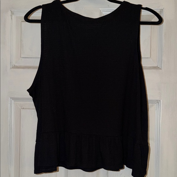 Torrid Black Ruffle Trim Flowy Top - Picture 4 of 7